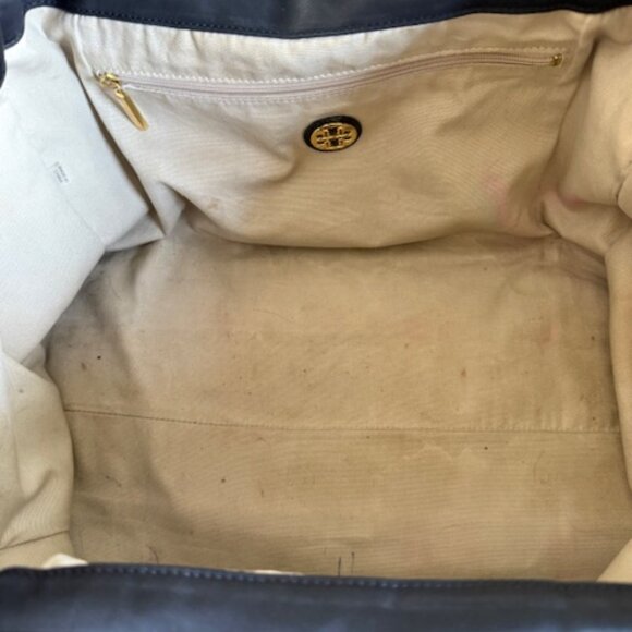 Tory Burch Black Patent Leather & Nylon Ella Tote (Large) - Picture 10 of 11